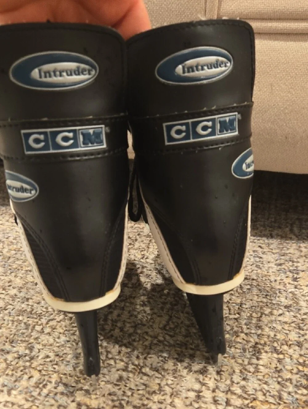 CCM Black & White Intruder Hockey Skates